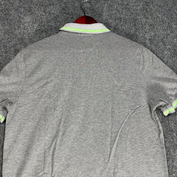 Banana Republic Performance Pique Polo Shirt Mens Large Standard Fit Gray Green - Picture 7 of 7
